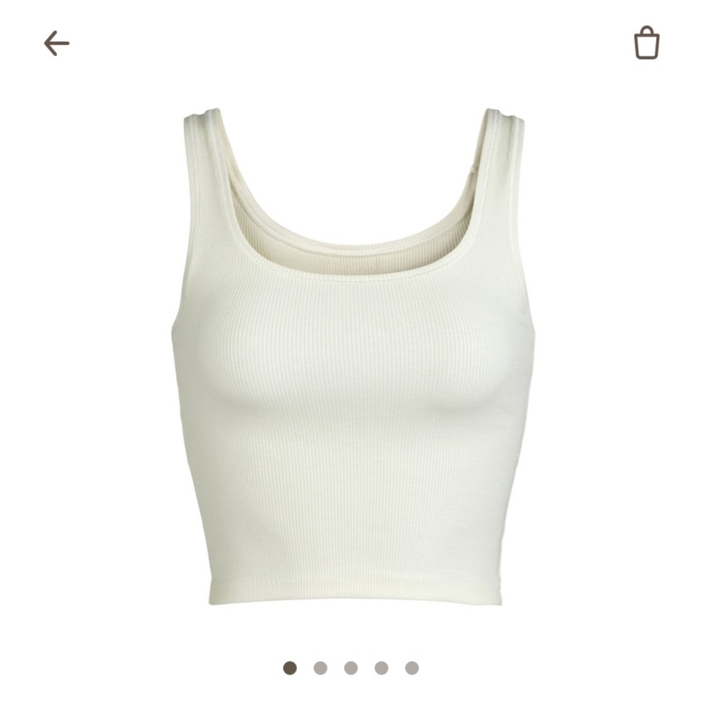 Skims tank in bone wore once. Small